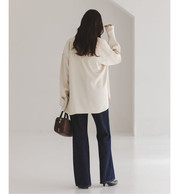 NOBLE「《セットアップ対応》ルナサテンドレープシャツ」|シャツ・ブラウス|