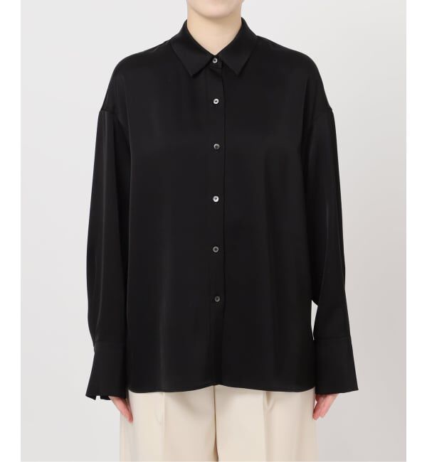 NOBLE「《セットアップ対応》ルナサテンドレープシャツ」|シャツ・ブラウス|