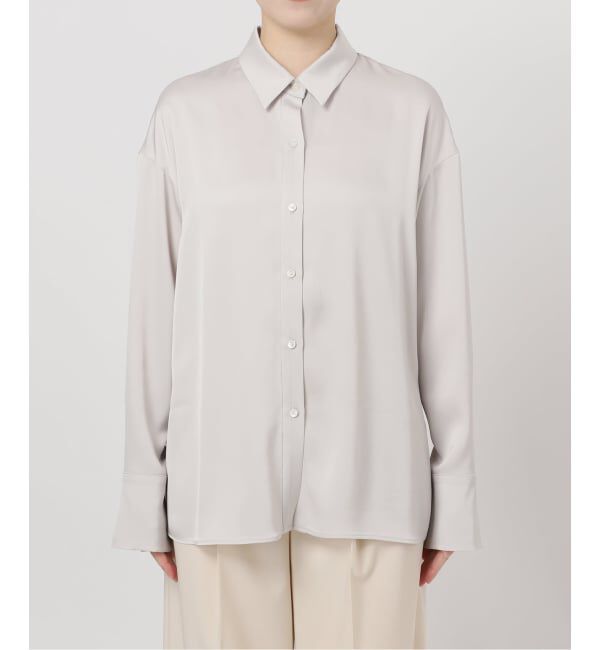 NOBLE「《セットアップ対応》ルナサテンドレープシャツ」|シャツ・ブラウス|