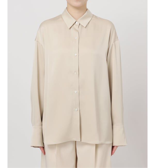 NOBLE「《セットアップ対応》ルナサテンドレープシャツ」|シャツ・ブラウス|