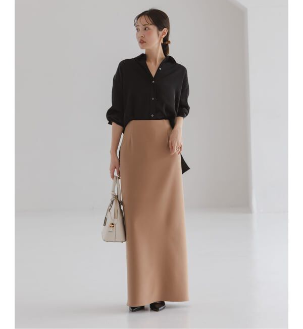 NOBLE「《セットアップ対応》ルナサテンドレープシャツ」|シャツ・ブラウス|