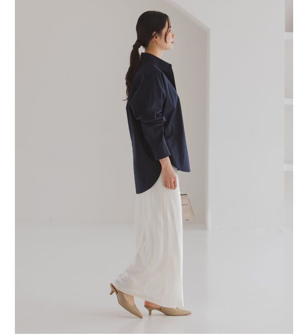 NOBLE「《セットアップ対応》リンクルサテンナローAラインスカート」|スカート|