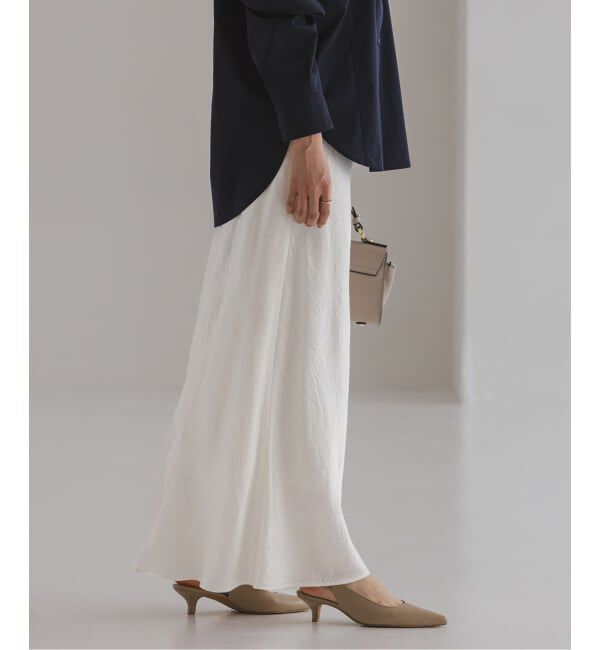 NOBLE「《セットアップ対応》リンクルサテンナローAラインスカート」|スカート|