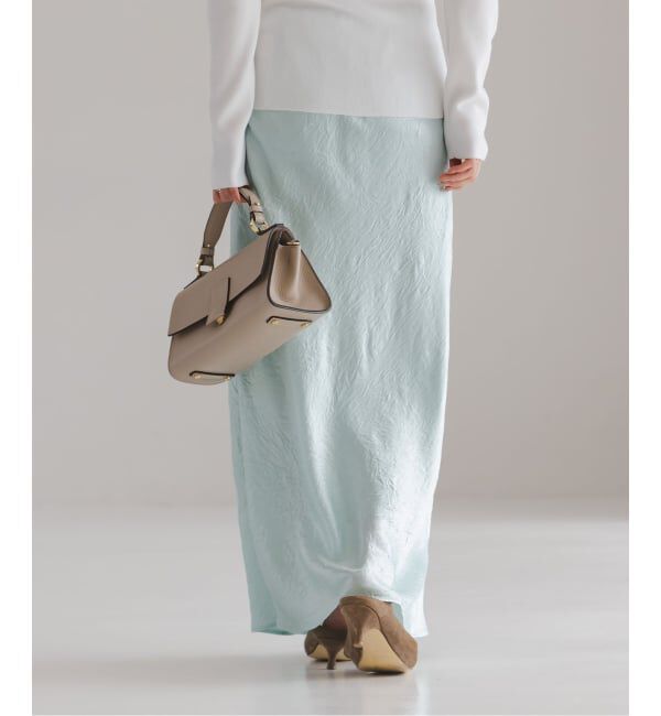 NOBLE「《セットアップ対応》リンクルサテンナローAラインスカート」|スカート|