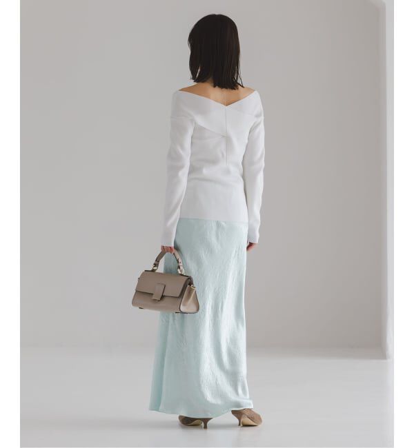 NOBLE「《セットアップ対応》リンクルサテンナローAラインスカート」|スカート|