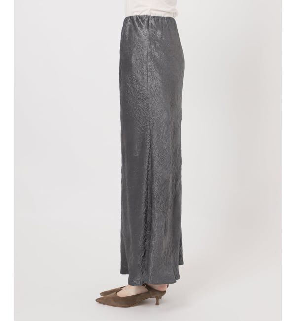 NOBLE「《セットアップ対応》リンクルサテンナローAラインスカート」|スカート|