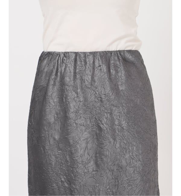 NOBLE「《セットアップ対応》リンクルサテンナローAラインスカート」|スカート|