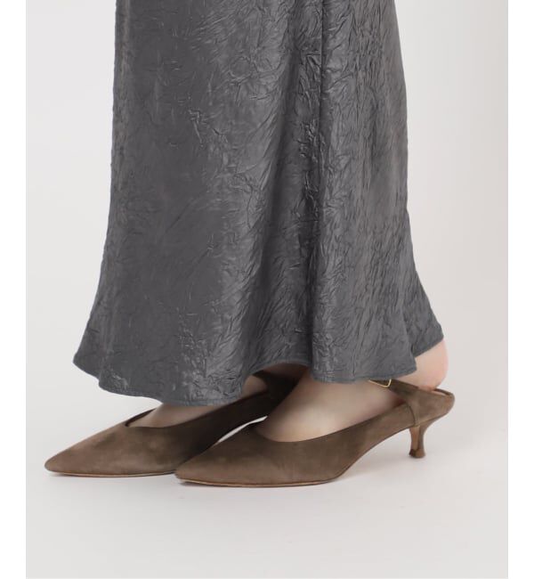 NOBLE「《セットアップ対応》リンクルサテンナローAラインスカート」|スカート|