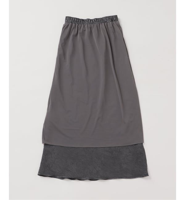 NOBLE「《セットアップ対応》リンクルサテンナローAラインスカート」|スカート|