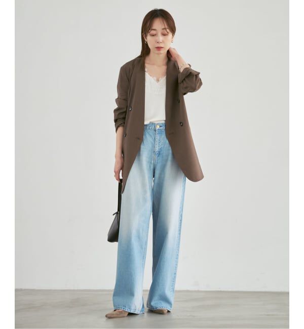 NOBLE「《予約》麻ストレッチVカラージャケット」|ノーカラージャケット|