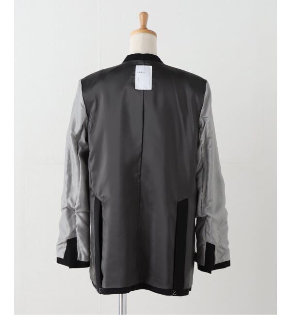 NOBLE「Vカラースキンジャケット」|ノーカラージャケット|