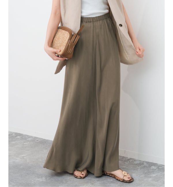 Spick and Span「《新色有り / 追加》ウォッシャブルキュプラフレアスカート」|スカート|