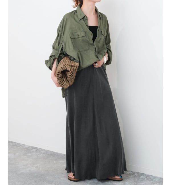 Spick and Span「《新色有り / 追加》ウォッシャブルキュプラフレアスカート」|スカート|