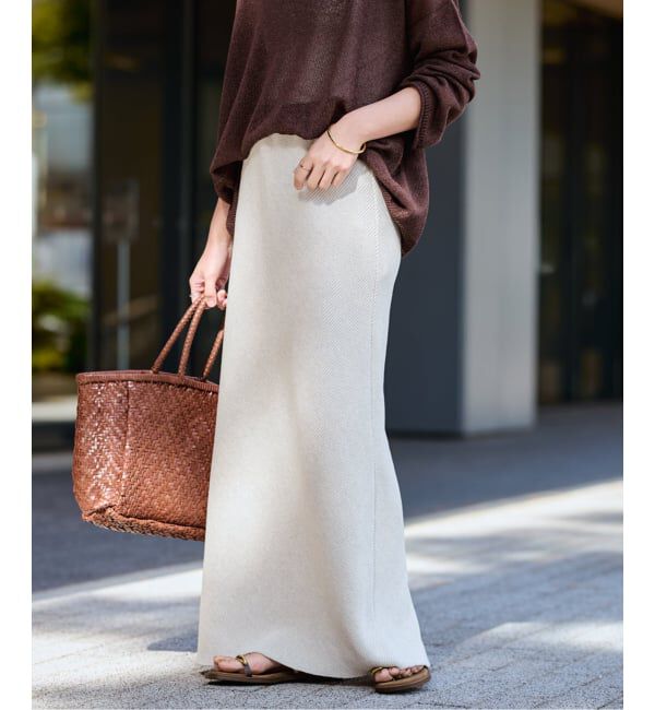 FRAMeWORK「≪追加≫ワッフルストレートスカート」|スカート|