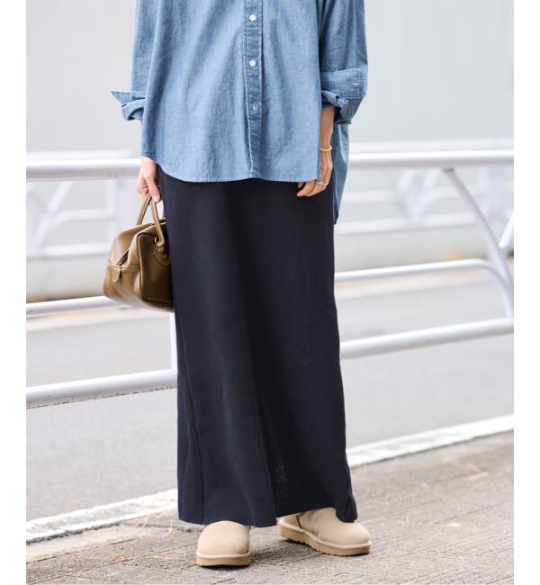 FRAMeWORK「≪追加≫ワッフルストレートスカート」|スカート|