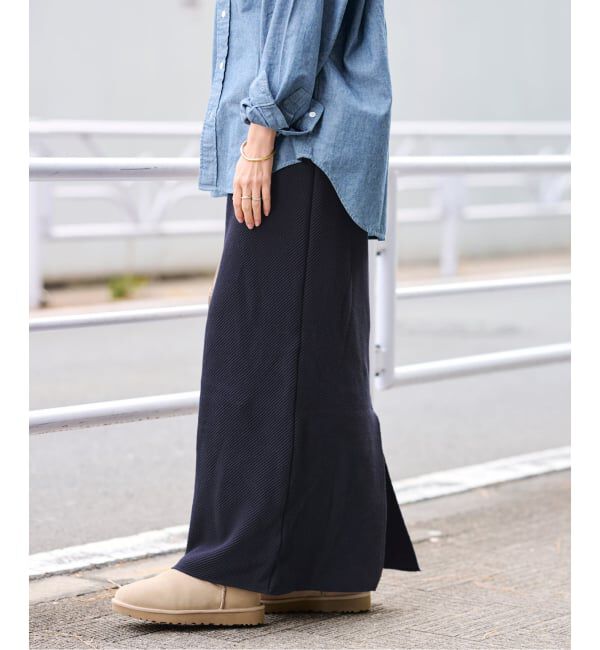 FRAMeWORK「≪追加≫ワッフルストレートスカート」|スカート|