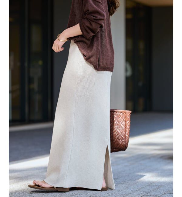 FRAMeWORK「≪追加≫ワッフルストレートスカート」|スカート|