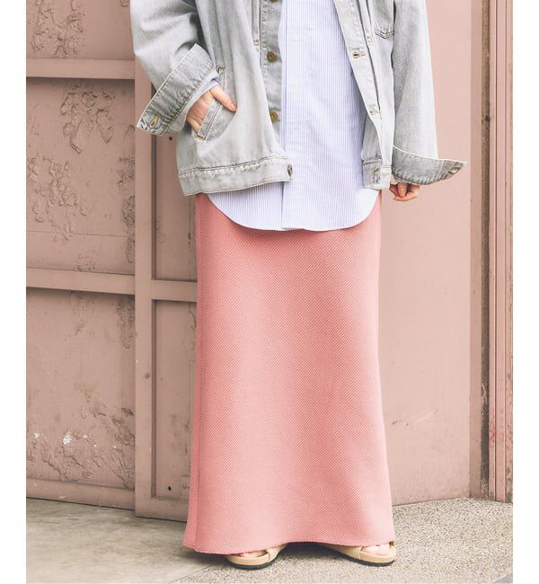 FRAMeWORK「≪追加≫ワッフルストレートスカート」|スカート|