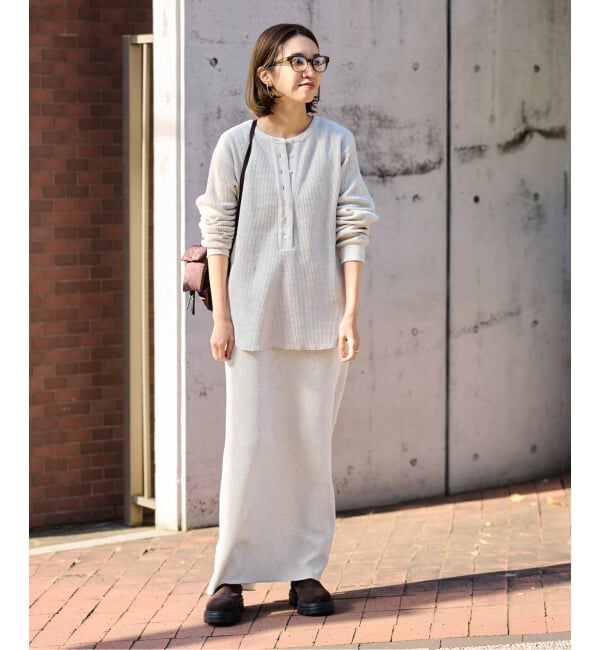 FRAMeWORK「≪追加≫ワッフルストレートスカート」|スカート|