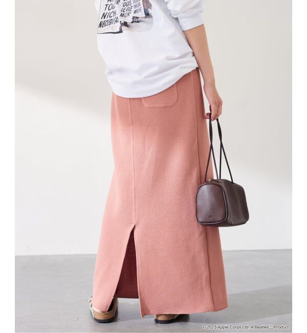 FRAMeWORK「≪追加≫ワッフルストレートスカート」|スカート|ピンク