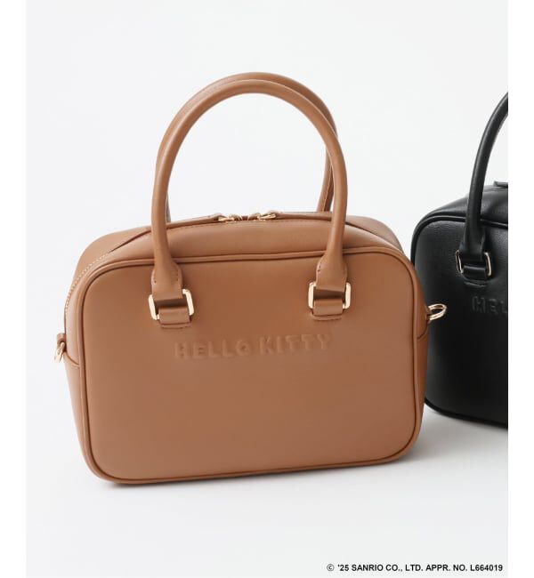 Spick and Span「《追加予約》HELLO KITTY S&S HASHIBAMI ミニボストンバッグ」|ボストンバッグ|キャメル