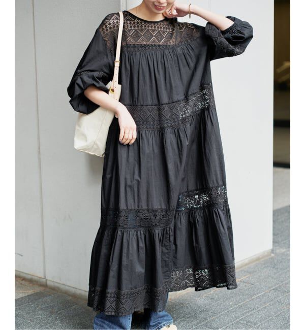 Spick and Span「《新色有り / 追加予約》HYUレースギャザーワンピース」|ワンピース|