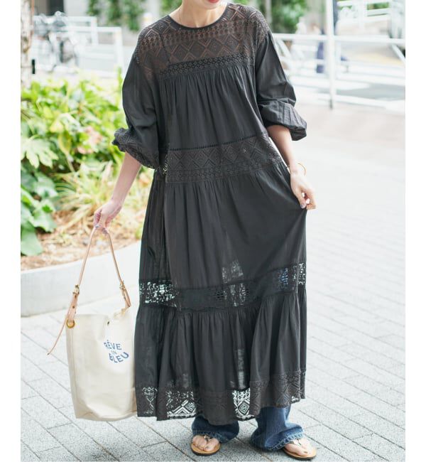 Spick and Span「《新色有り / 追加予約》HYUレースギャザーワンピース」|ワンピース|