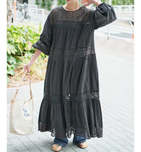 Spick and Span「《新色有り / 追加予約》HYUレースギャザーワンピース」|ワンピース|