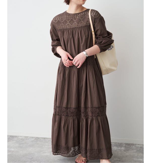 Spick and Span「《新色有り / 追加予約》HYUレースギャザーワンピース」|ワンピース|