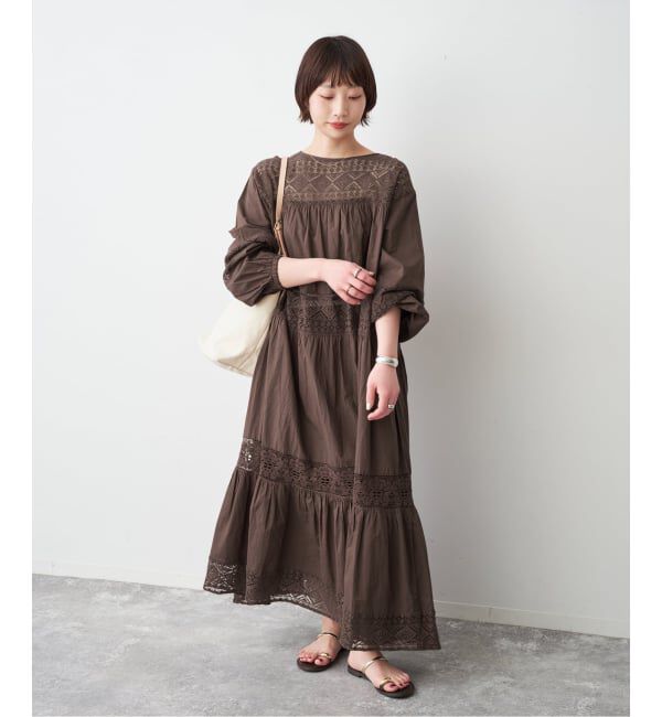 Spick and Span「《新色有り / 追加予約》HYUレースギャザーワンピース」|ワンピース|