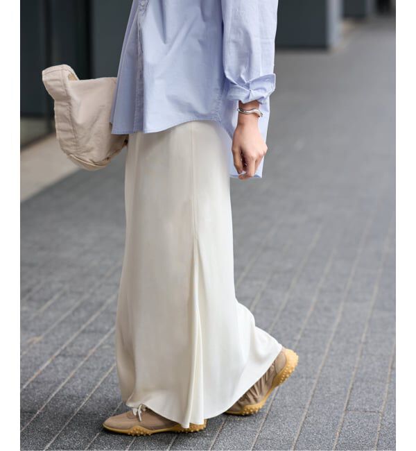 FRAMeWORK「≪新色 / 追加予約≫シルキーキュプラバイアススカート」|スカート|