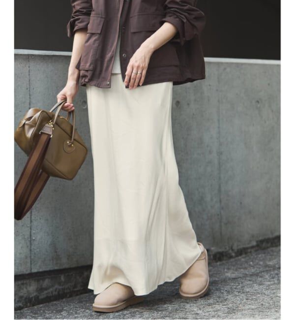 FRAMeWORK「≪新色 / 追加予約≫シルキーキュプラバイアススカート」|スカート|