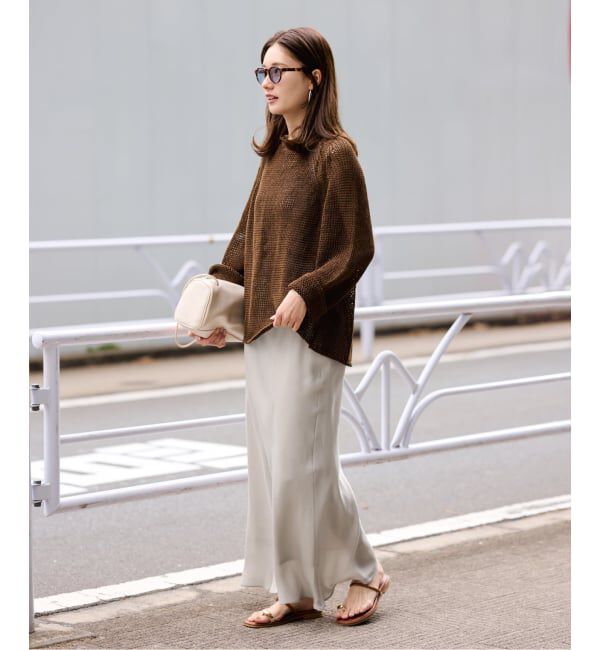 FRAMeWORK「≪新色 / 追加予約≫シルキーキュプラバイアススカート」|スカート|