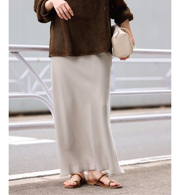 FRAMeWORK「≪新色 / 追加予約≫シルキーキュプラバイアススカート」|スカート|