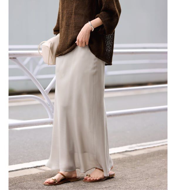 FRAMeWORK「≪新色 / 追加予約≫シルキーキュプラバイアススカート」|スカート|