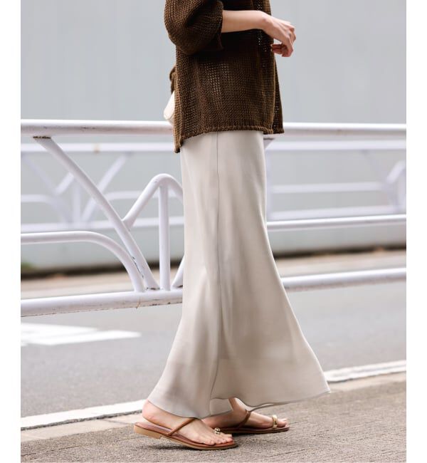 FRAMeWORK「≪新色 / 追加予約≫シルキーキュプラバイアススカート」|スカート|