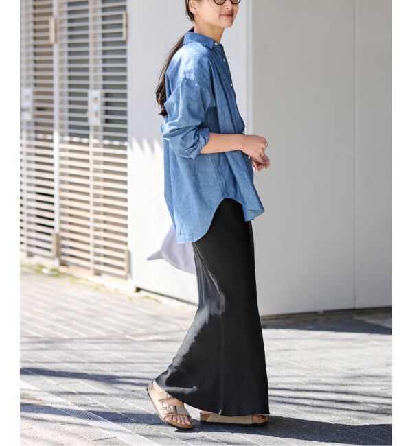 FRAMeWORK「≪新色 / 追加予約≫シルキーキュプラバイアススカート」|スカート|