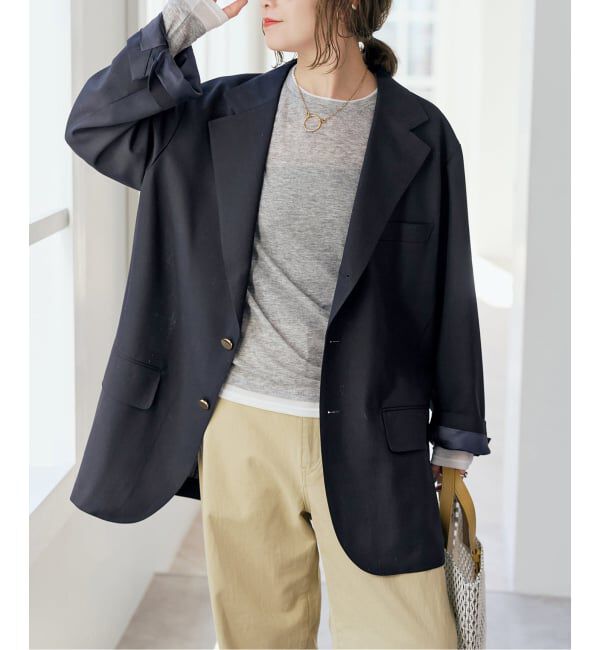 Spick and Span「《予約》VIAN / ヴィアン 別注ビッグ ジャケット シングル」|テーラードジャケット|ネイビー