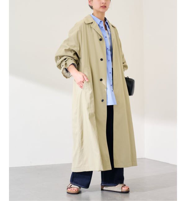 FRAMeWORK「JANE SMITH/ジェーンスミス NYLON TWILL BALMACANコート」|ステンカラーコート|