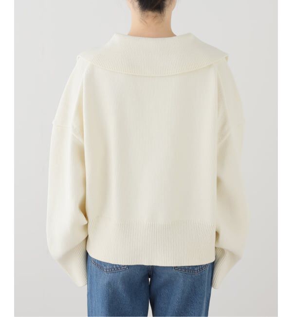 FRAMeWORK「5G ミドルゲージ 襟付きスキッパープルオーバー」|ニット・セーター|