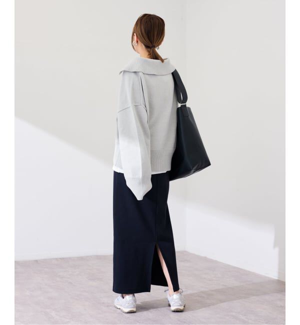 FRAMeWORK「5G ミドルゲージ 襟付きスキッパープルオーバー」|ニット・セーター|