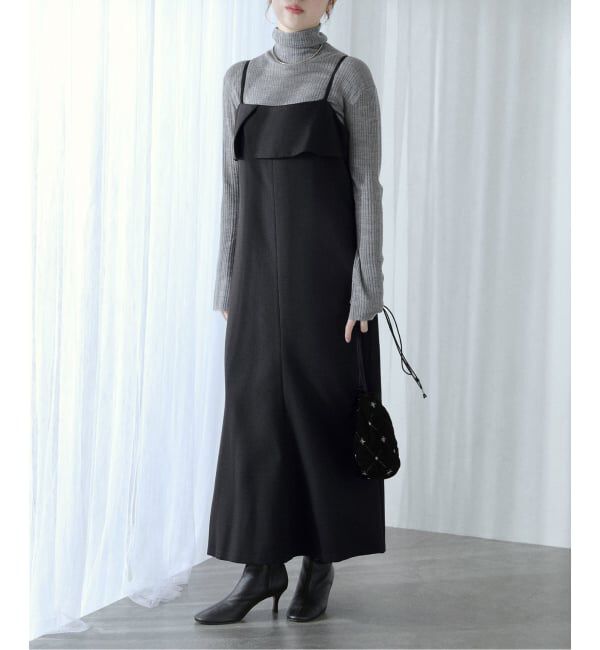  「【洗える】ラッフルキャミワンピース」|ワンピース|