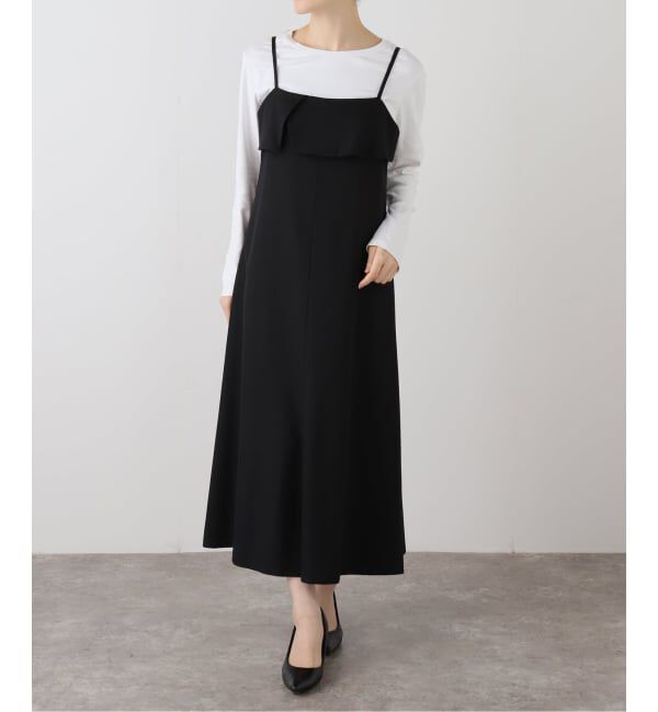  「【洗える】ラッフルキャミワンピース」|ワンピース|