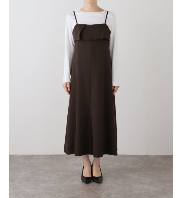  「【洗える】ラッフルキャミワンピース」|ワンピース|