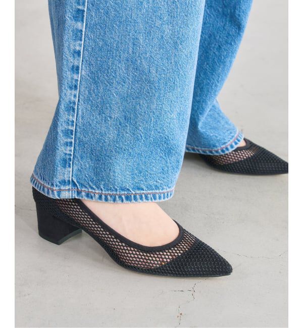  「《追加予約》4.5cmポインテッドネットパンプス」|パンプス|