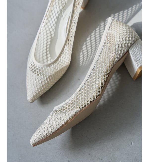  「《追加予約》4.5cmポインテッドネットパンプス」|パンプス|