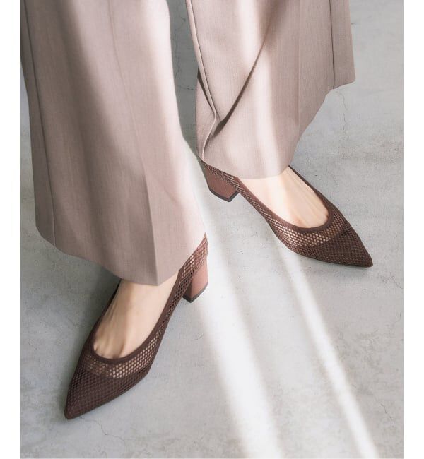  「《追加予約》4.5cmポインテッドネットパンプス」|パンプス|