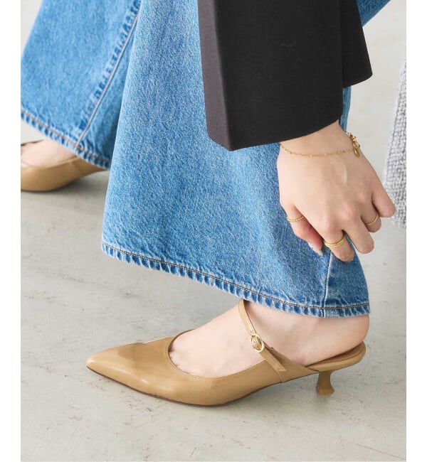  「《追加》4.5cmポインテッドストラップミュール」|パンプス|