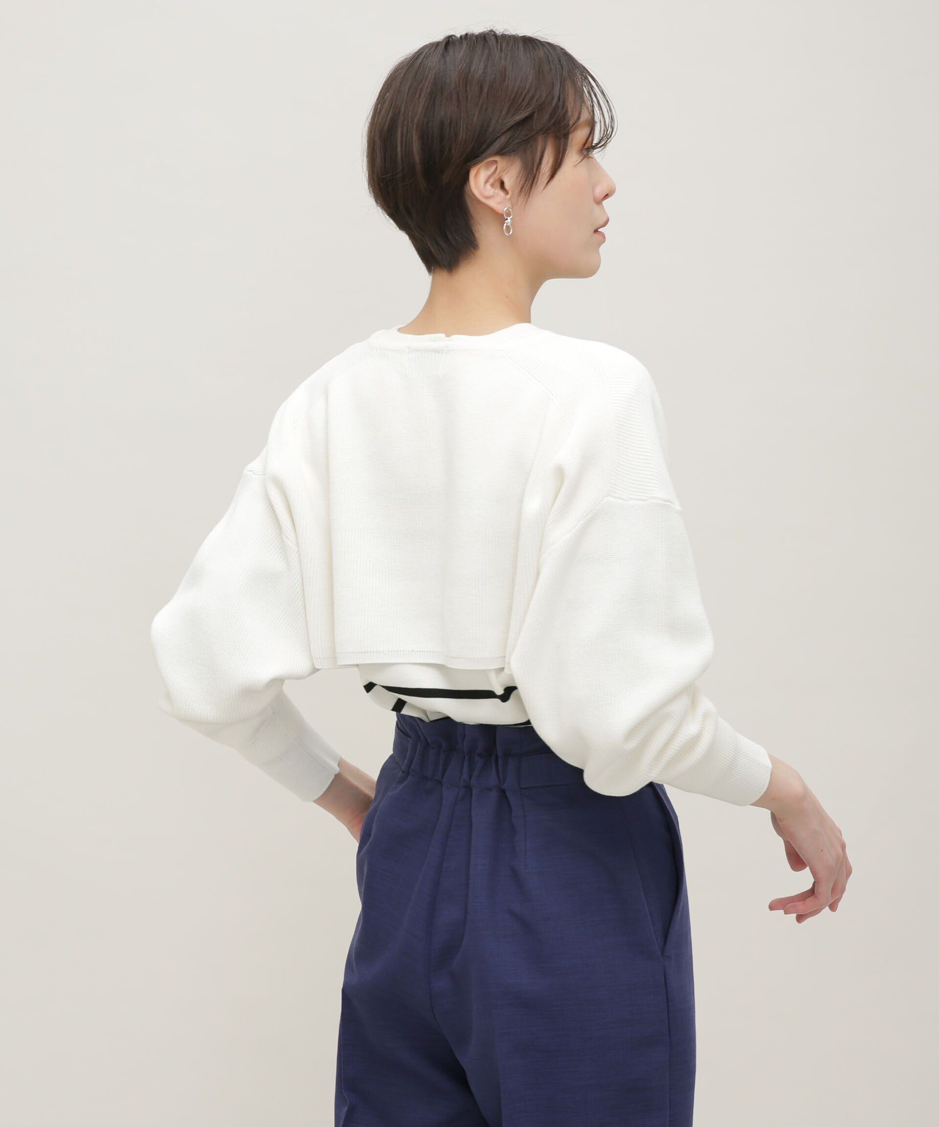 nano･universe「LB.03/GIZA強撚コットンボレロ」|ニット・セーター|