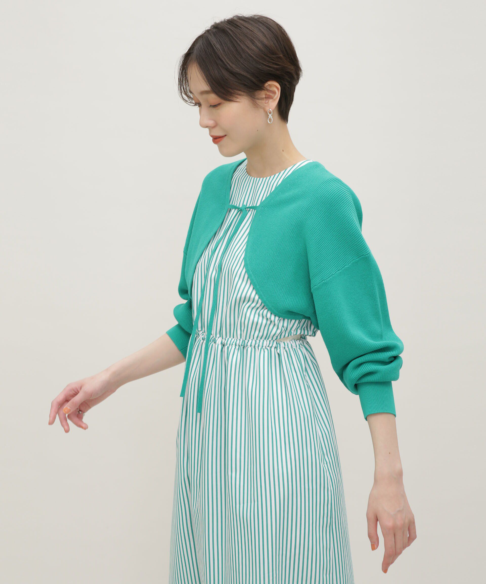 nano･universe「LB.03/GIZA強撚コットンボレロ」|ニット・セーター|